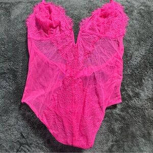 Victoria's Secret Neon Pink Lace Lingerie